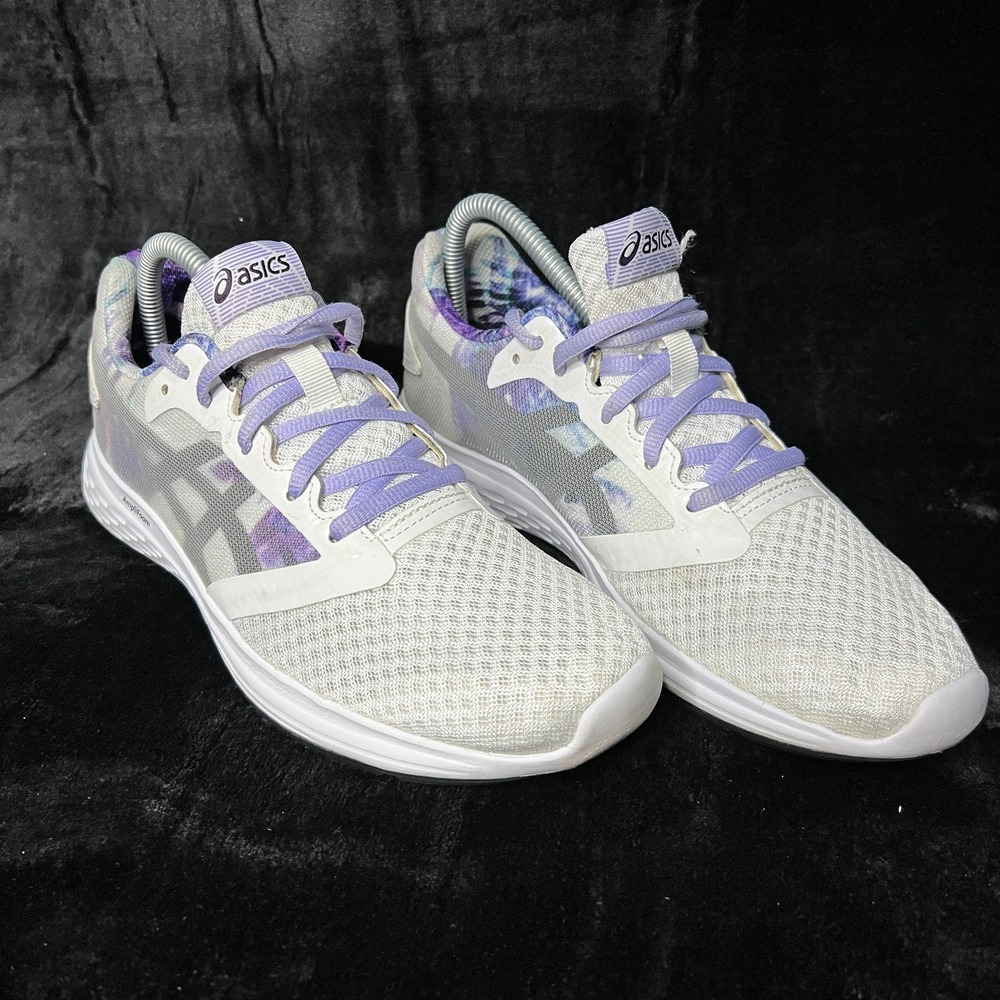 Asics Patriot 10 SP 1012A236 Womens US 8.5 Running Shoes White Purple Sneakers